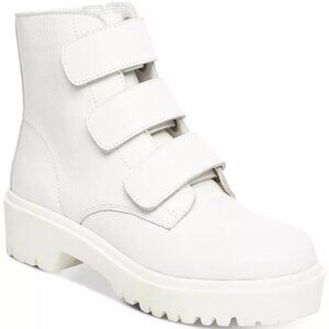 EUC Steve Madden Wayne Velcro Strap Lug Sole Ankle Booties